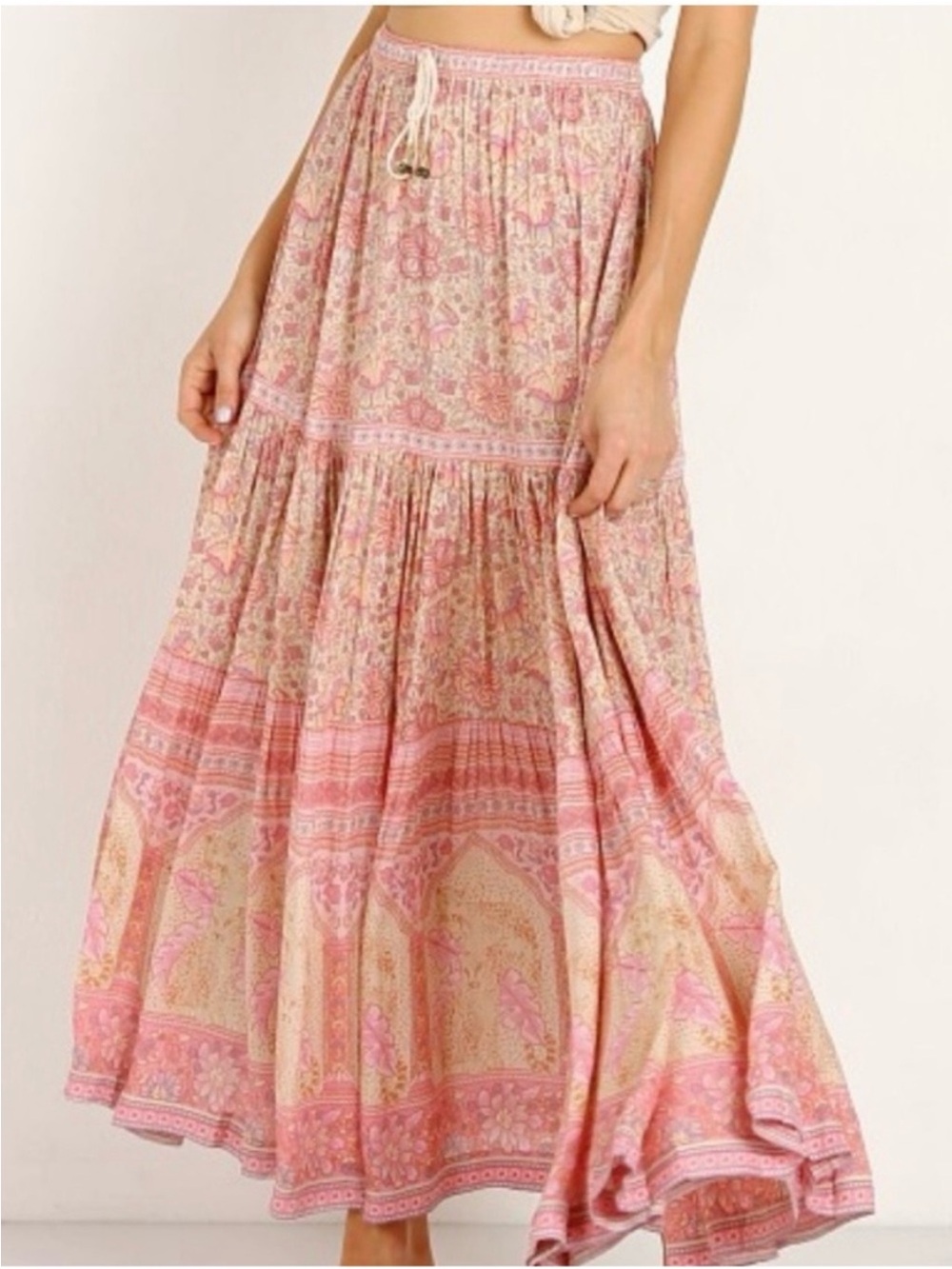 Spell and the Gypsy Collective Poinciana Maxi Skirt In Cotton Candy size XL NWT - Picture 6 of 13